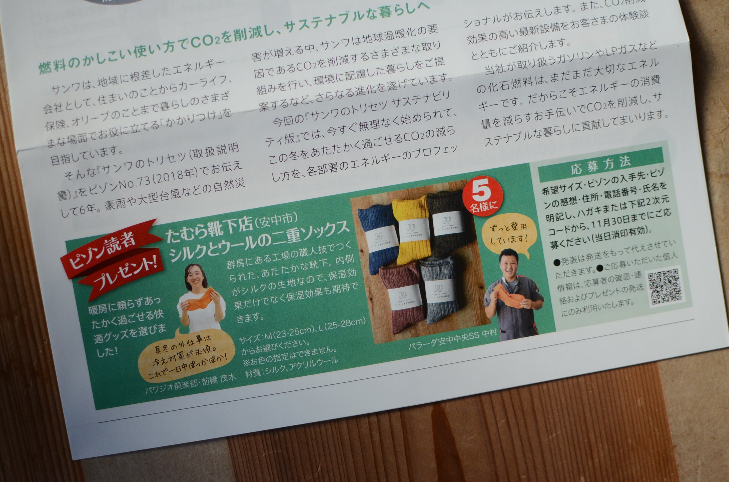 株式会社サンワ様の読者プレゼントに使っていただきました