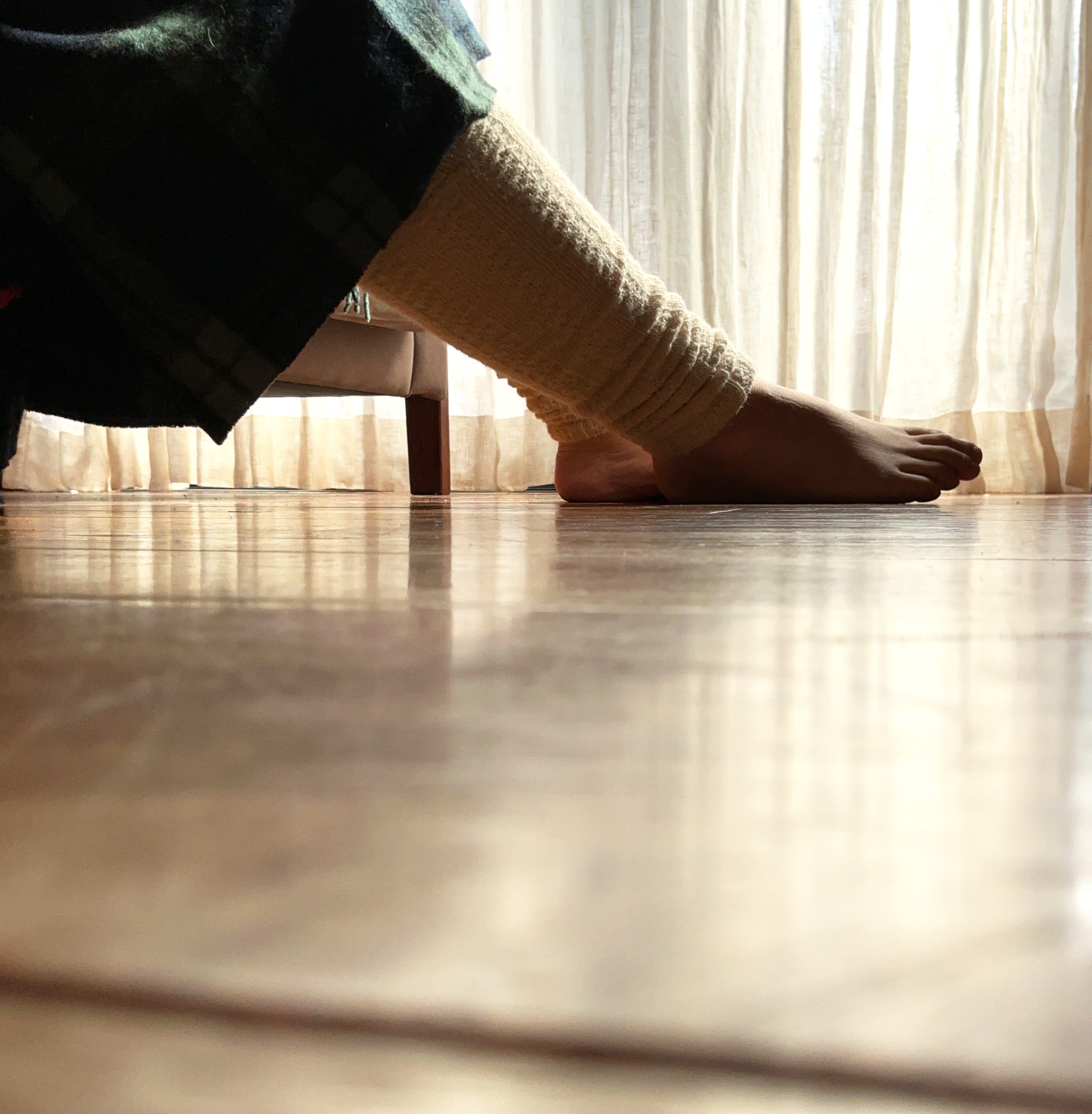 4111TA SILK LAYERED シルク二重編みレッグウォーマー