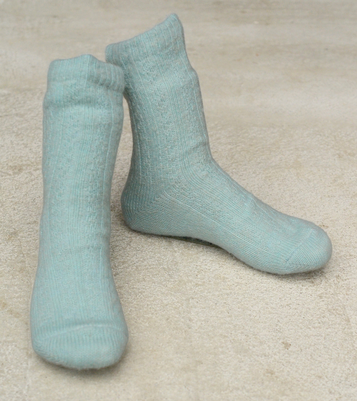 SILK LAYERED SOCKS(2111TA)モヘア調シルクとウール二重ソックス