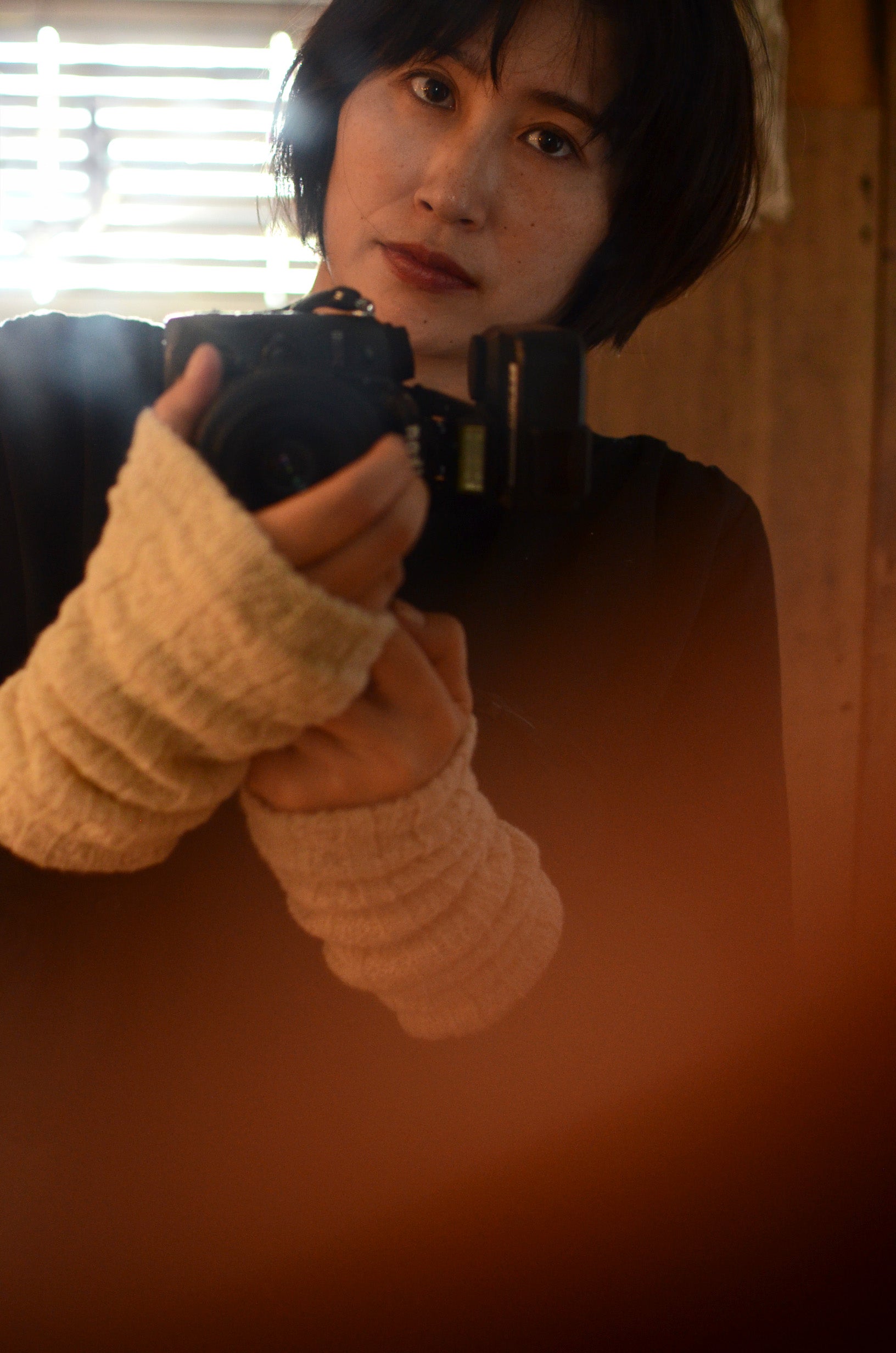 SILK LAYERED short warmer<3111TA>