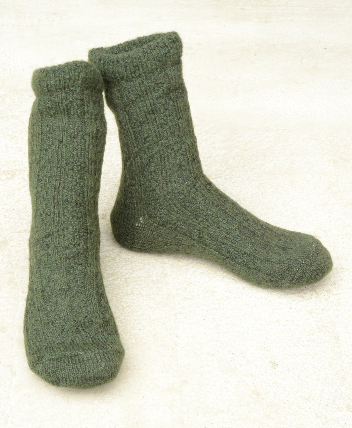 SILK LAYERED SOCKS(2111TA)モヘア調シルクとウール二重ソックス