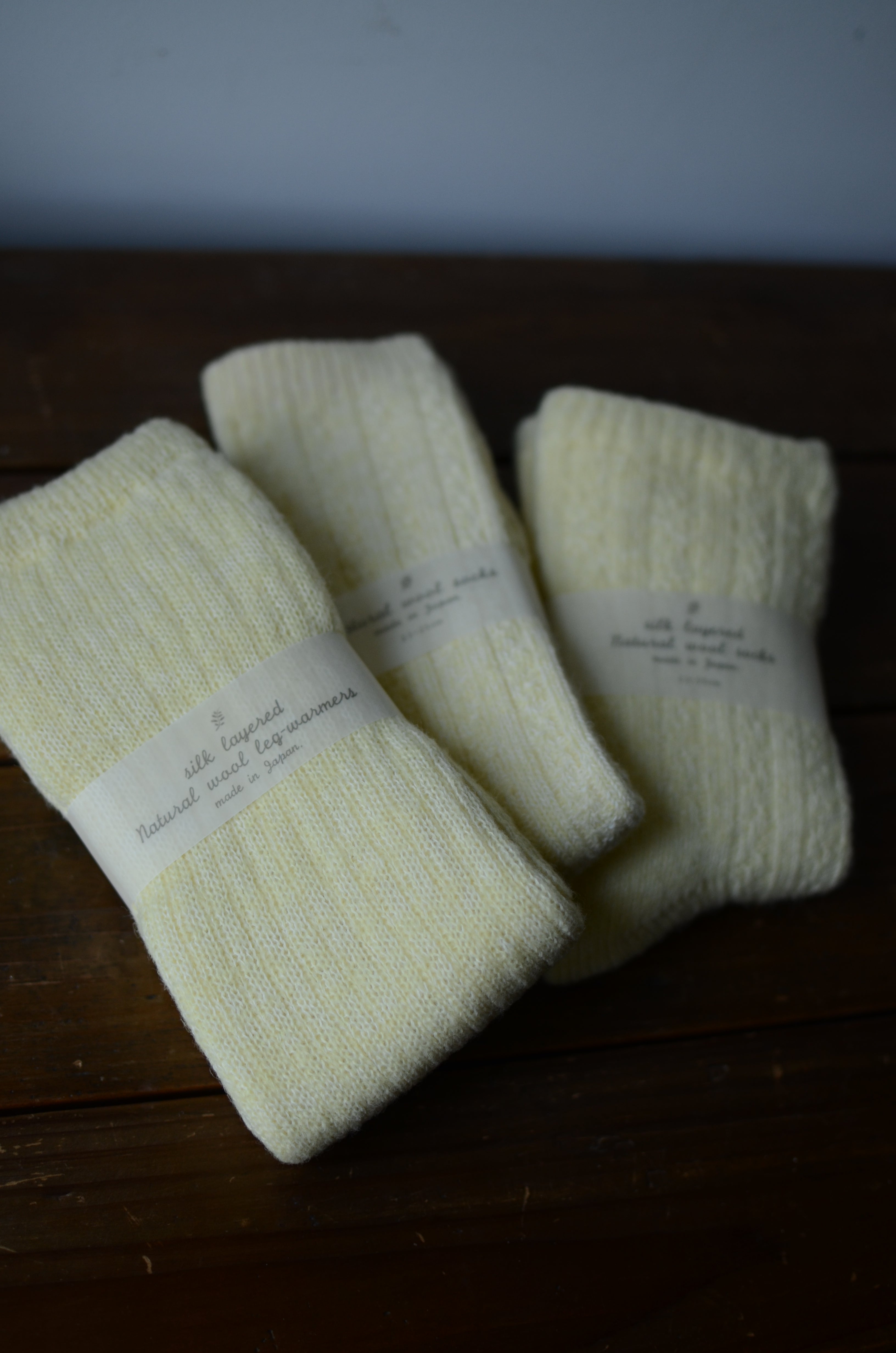 Silk Layered Legwarmer シルク二重編みレッグウォーマー