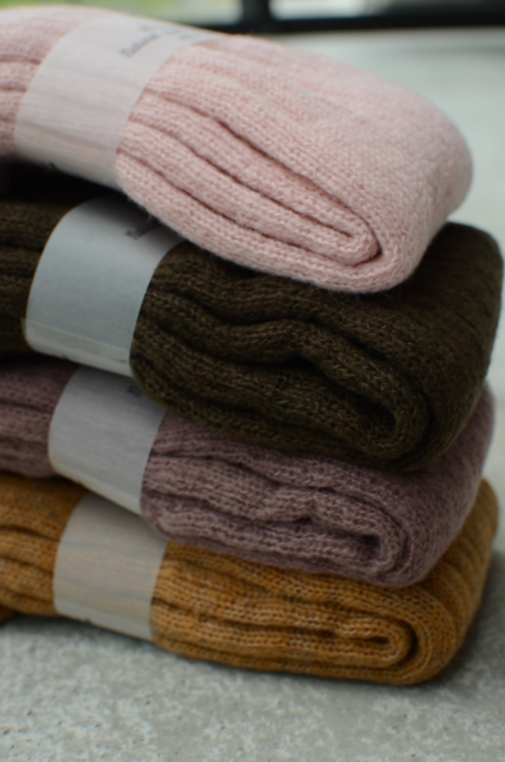 Silk Layered Legwarmer シルク二重編みレッグウォーマー