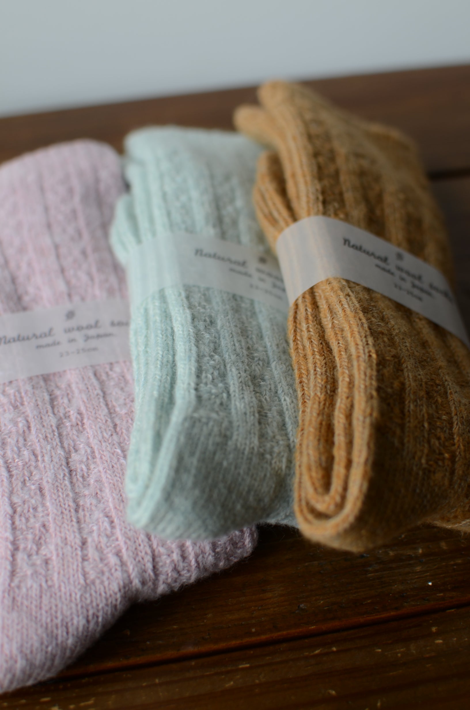 Natural wool socks(M) 日本製靴下