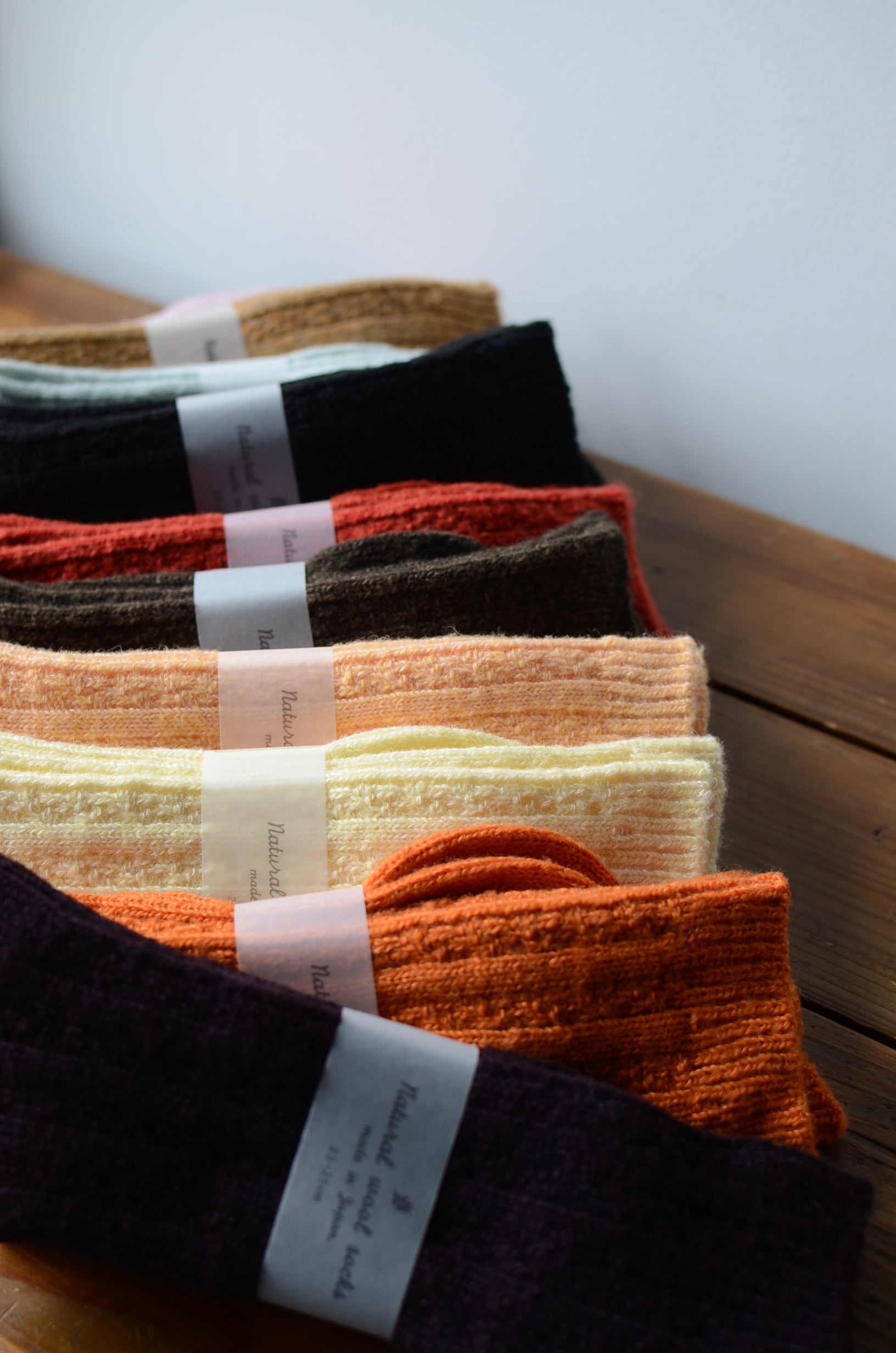Natural wool socks(M) 日本製靴下