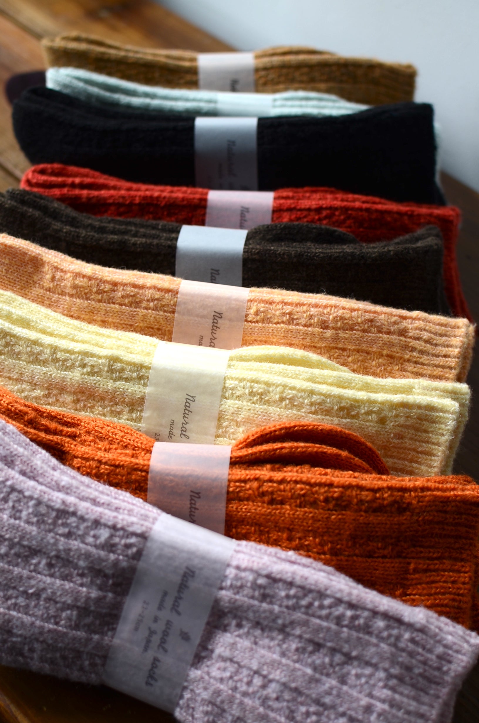 Natural wool socks(M) 日本製靴下