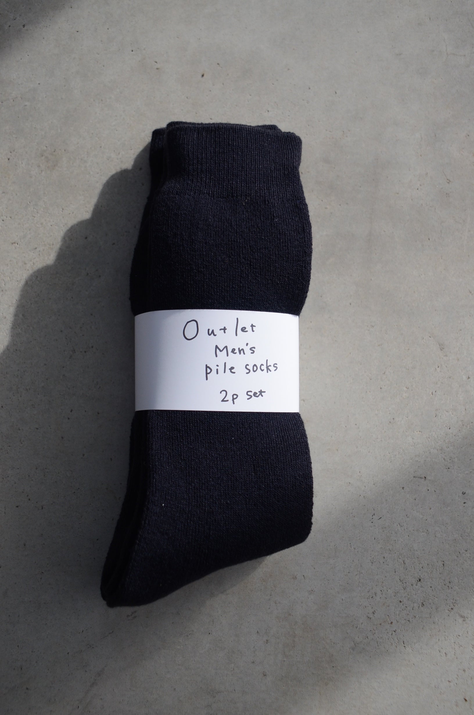 OUTLET  紳士サイズ パイルソックス 2足セット