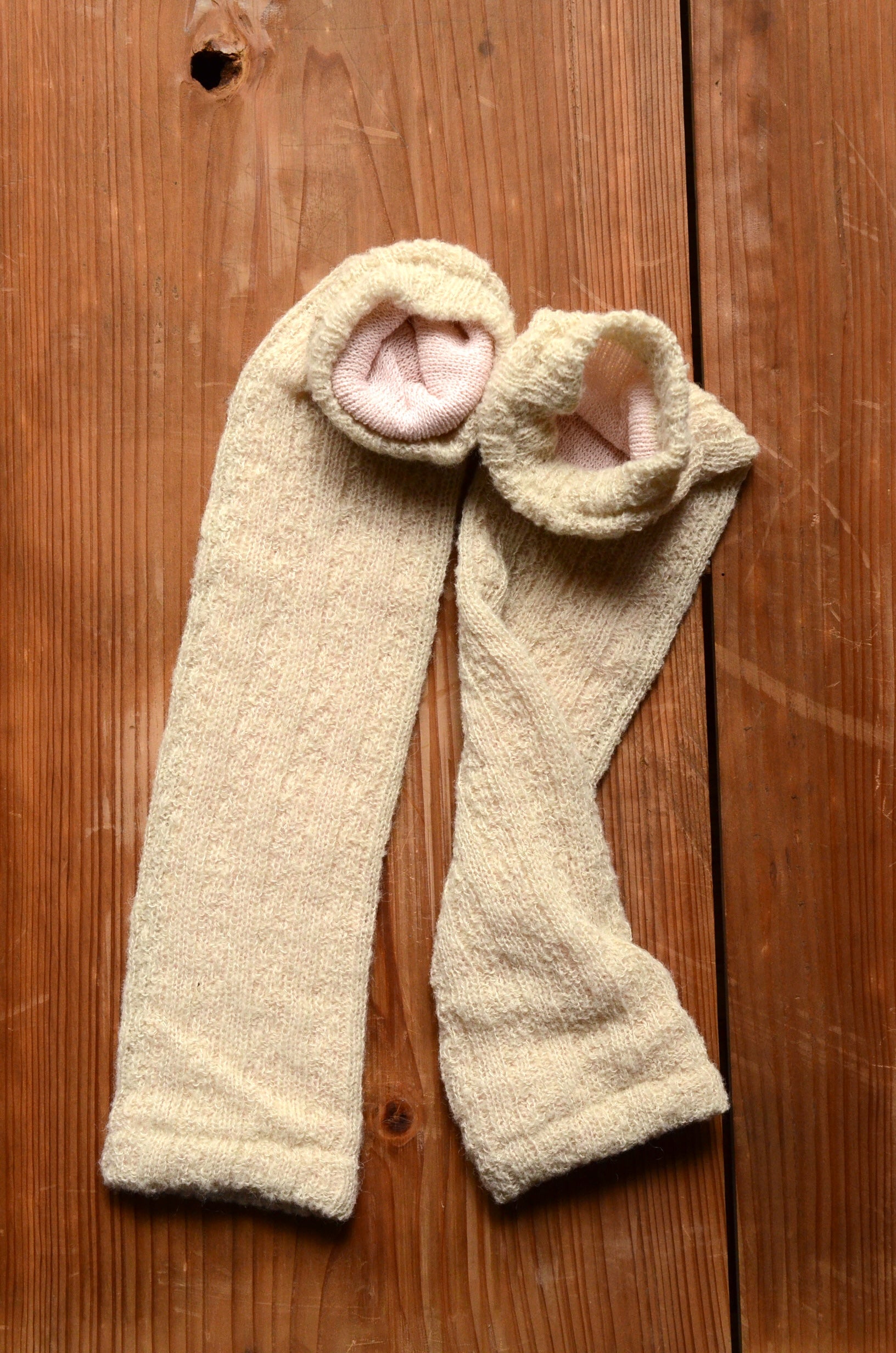 4111TA SILK LAYERED シルク二重編みレッグウォーマー