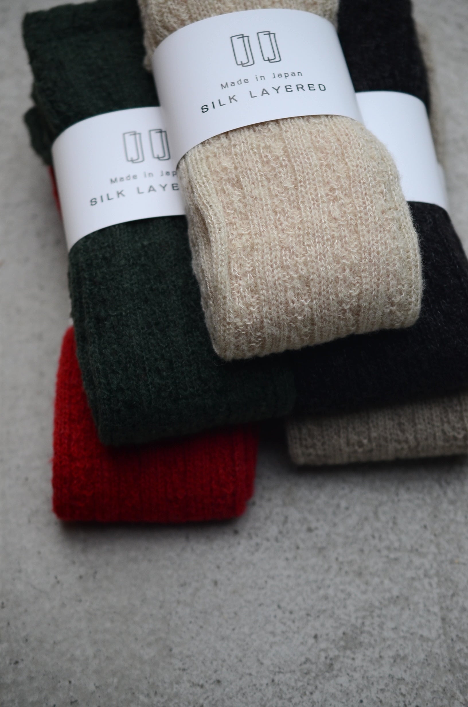 4111TA SILK LAYERED シルク二重編みレッグウォーマー