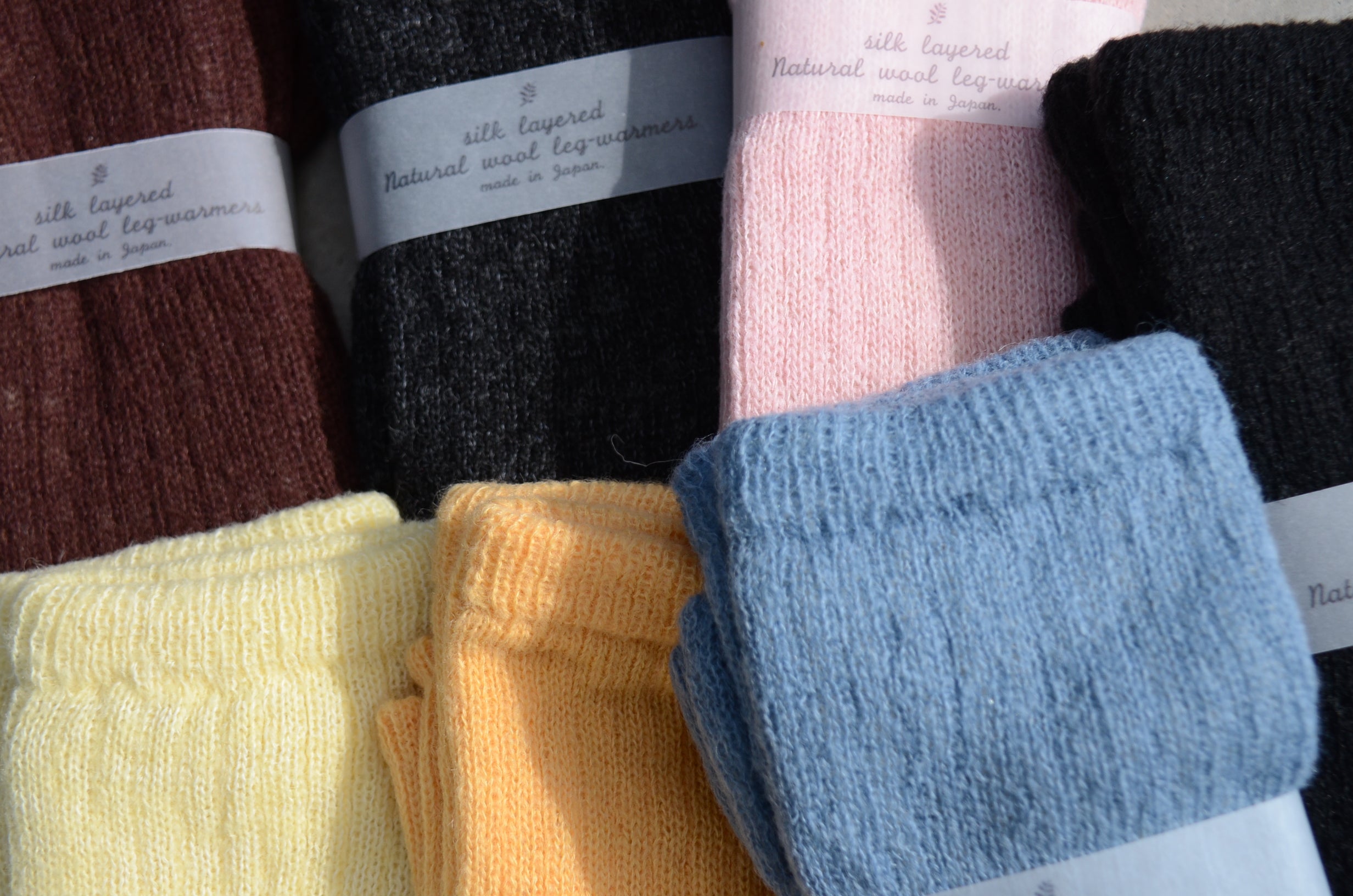 Silk Layered Legwarmer シルク二重編みレッグウォーマー