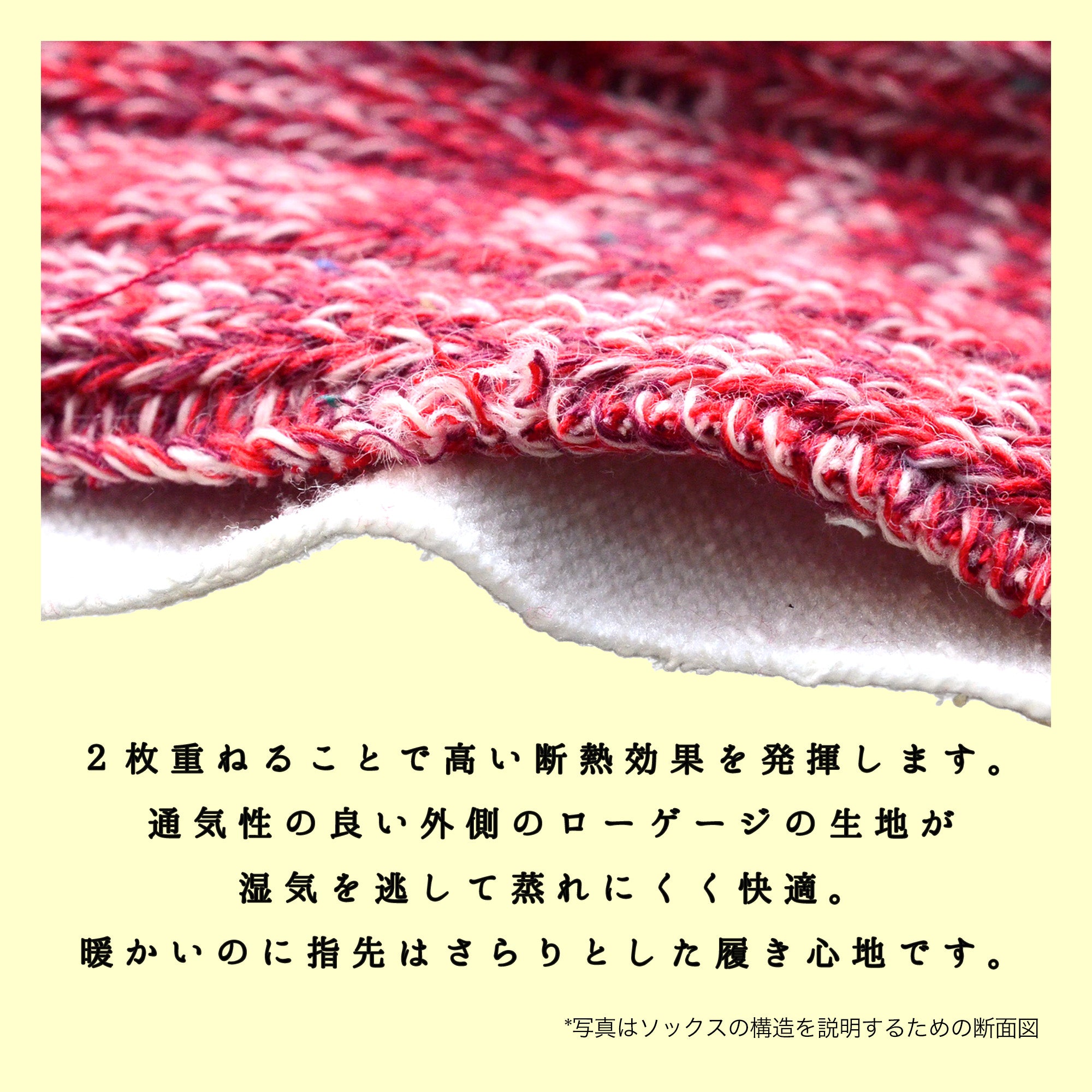 肌側シルクの二重ソックス SILK LAYERED SOCKS