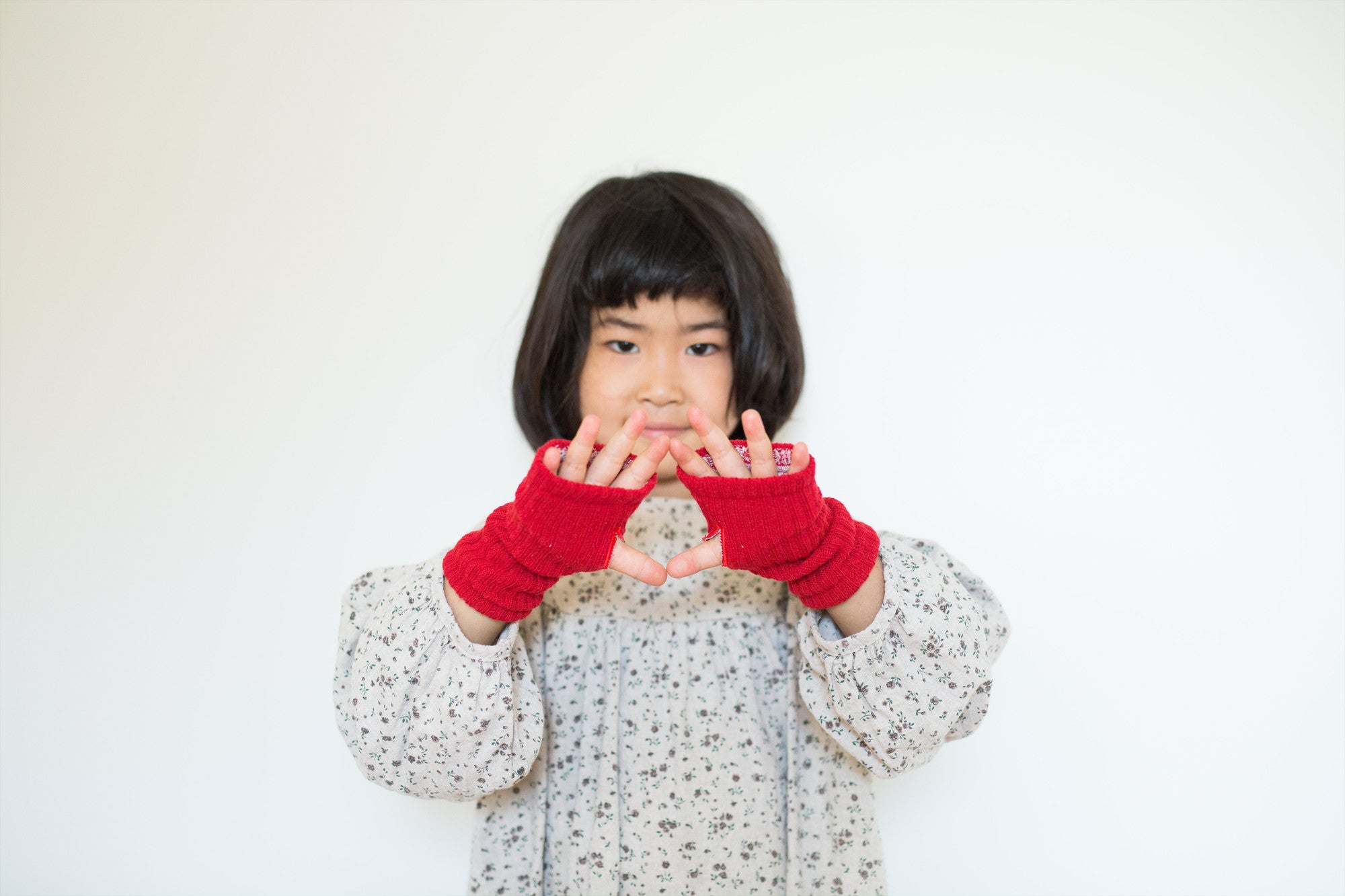 シルク二重編み手首ウォーマー<kids> 日本製