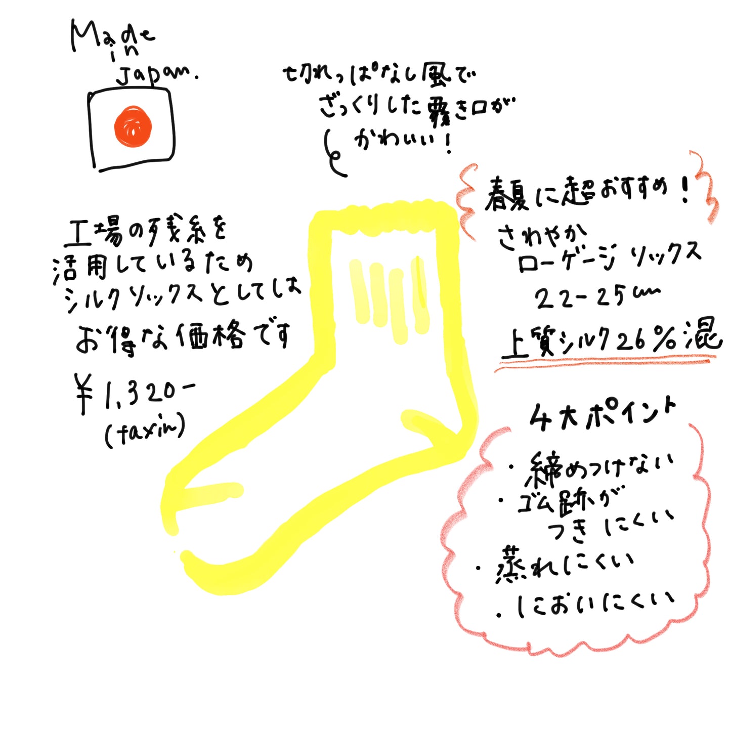 SILK LOWGAUGE SOCKS シルクローゲージソックス