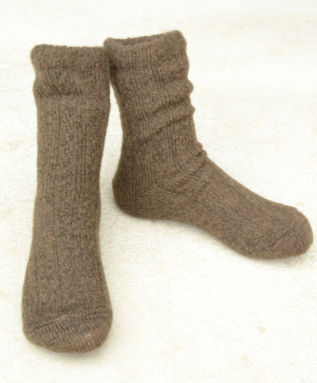 SILK LAYERED SOCKS（2111TA）モヘア調シルクとウール二重ソックス