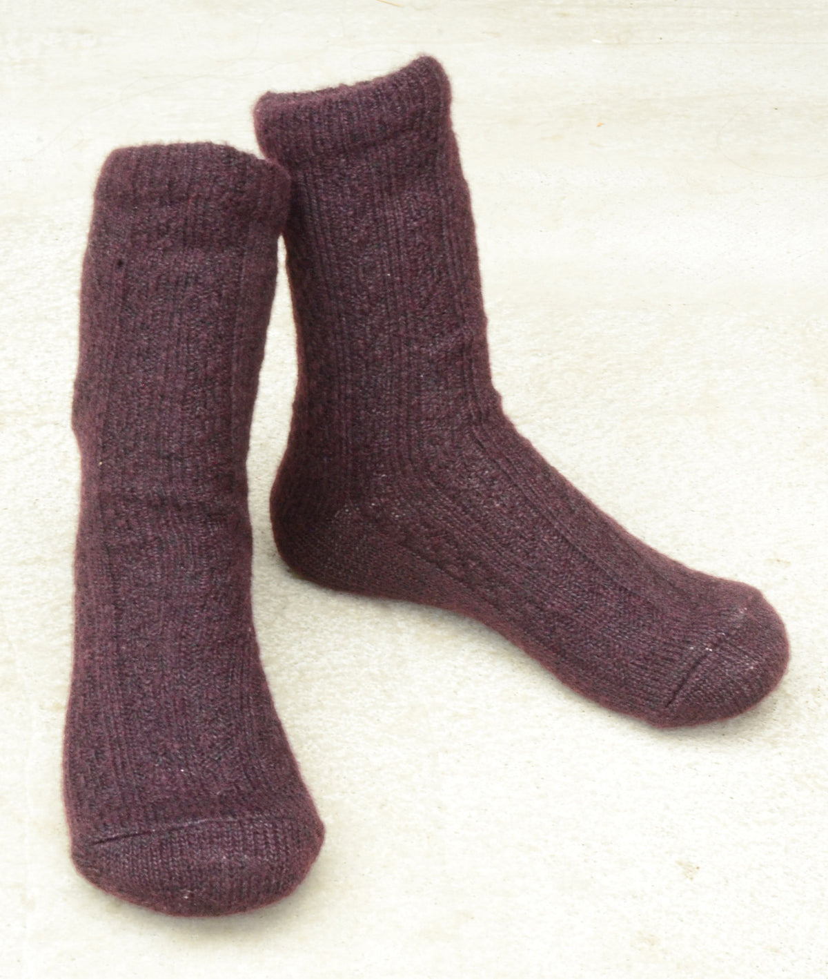 SILK LAYERED SOCKS（2111TA）モヘア調シルクとウール二重ソックス