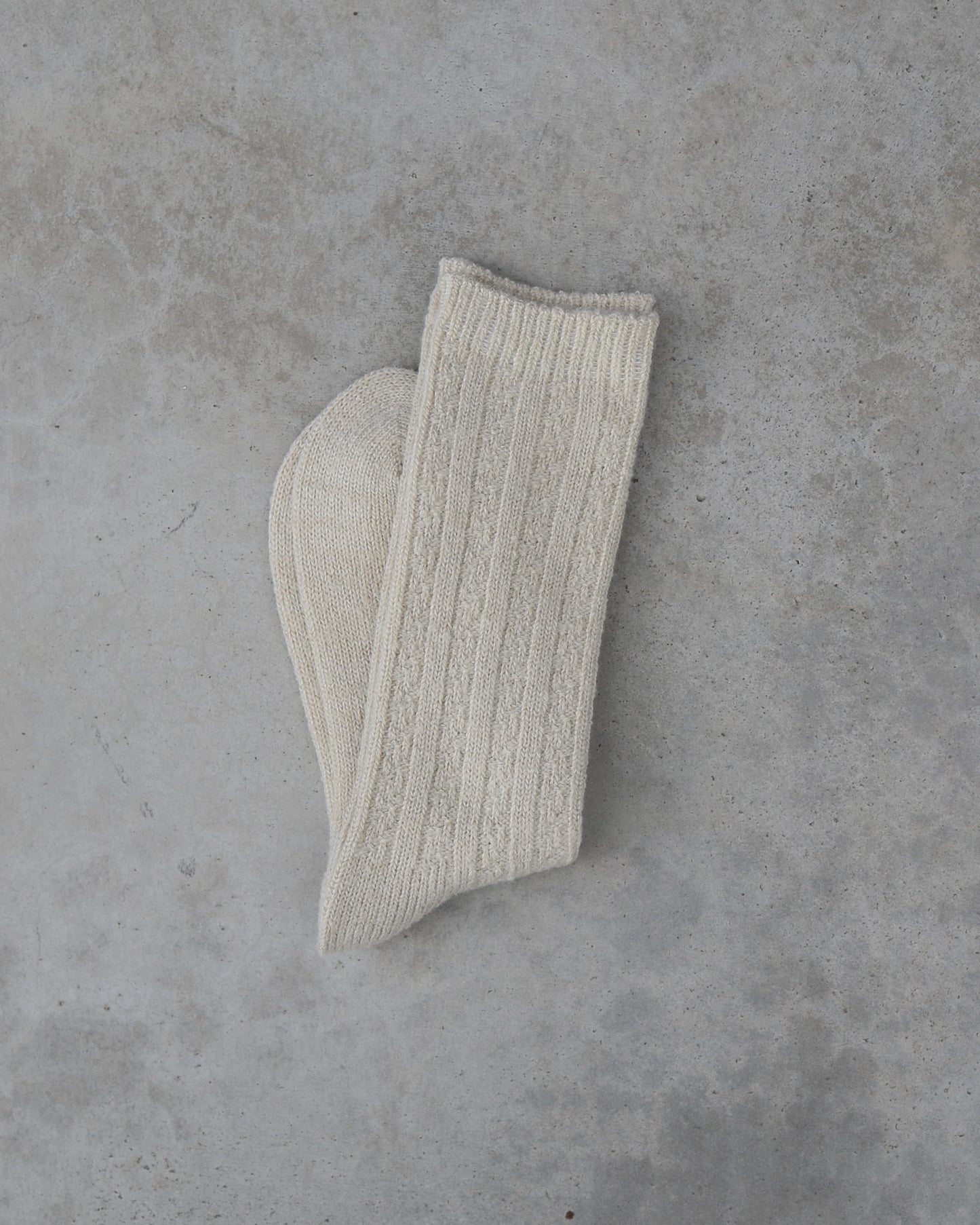 Natural wool socks(M) 日本製靴下