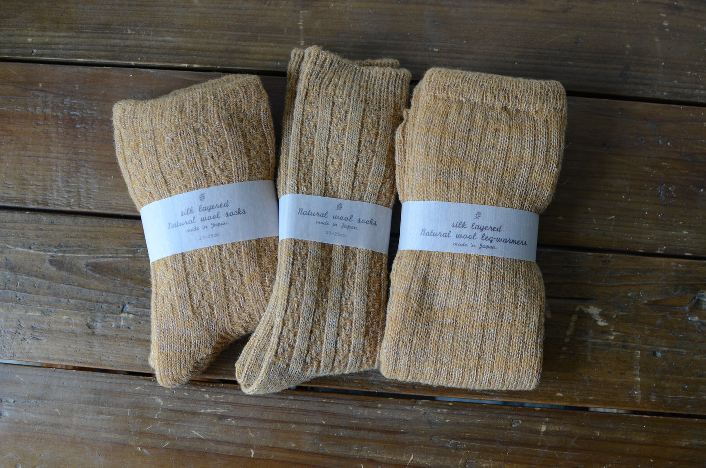 Silk layered Natural wool socks.