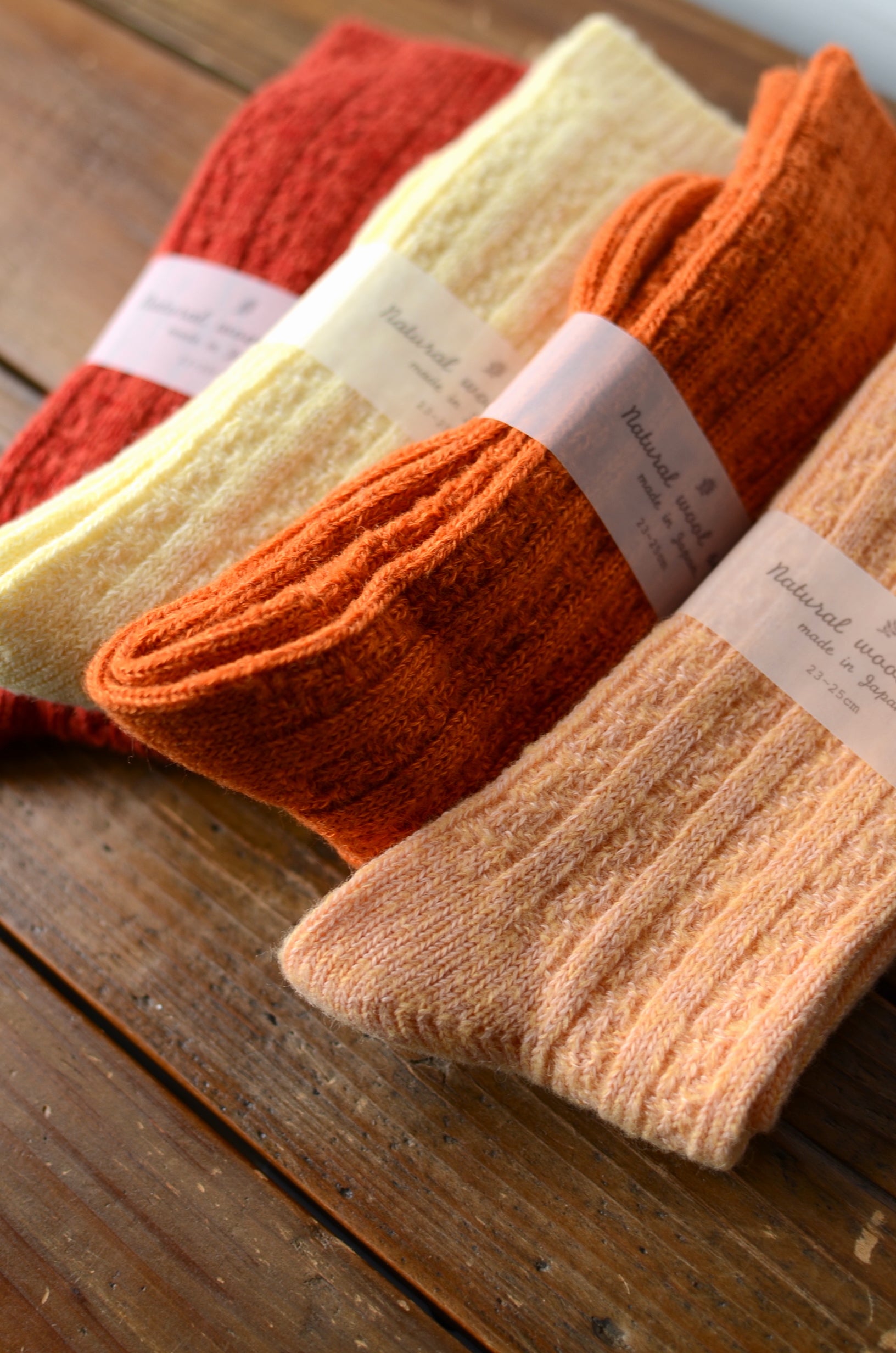 Natural wool socks(M) 日本製靴下