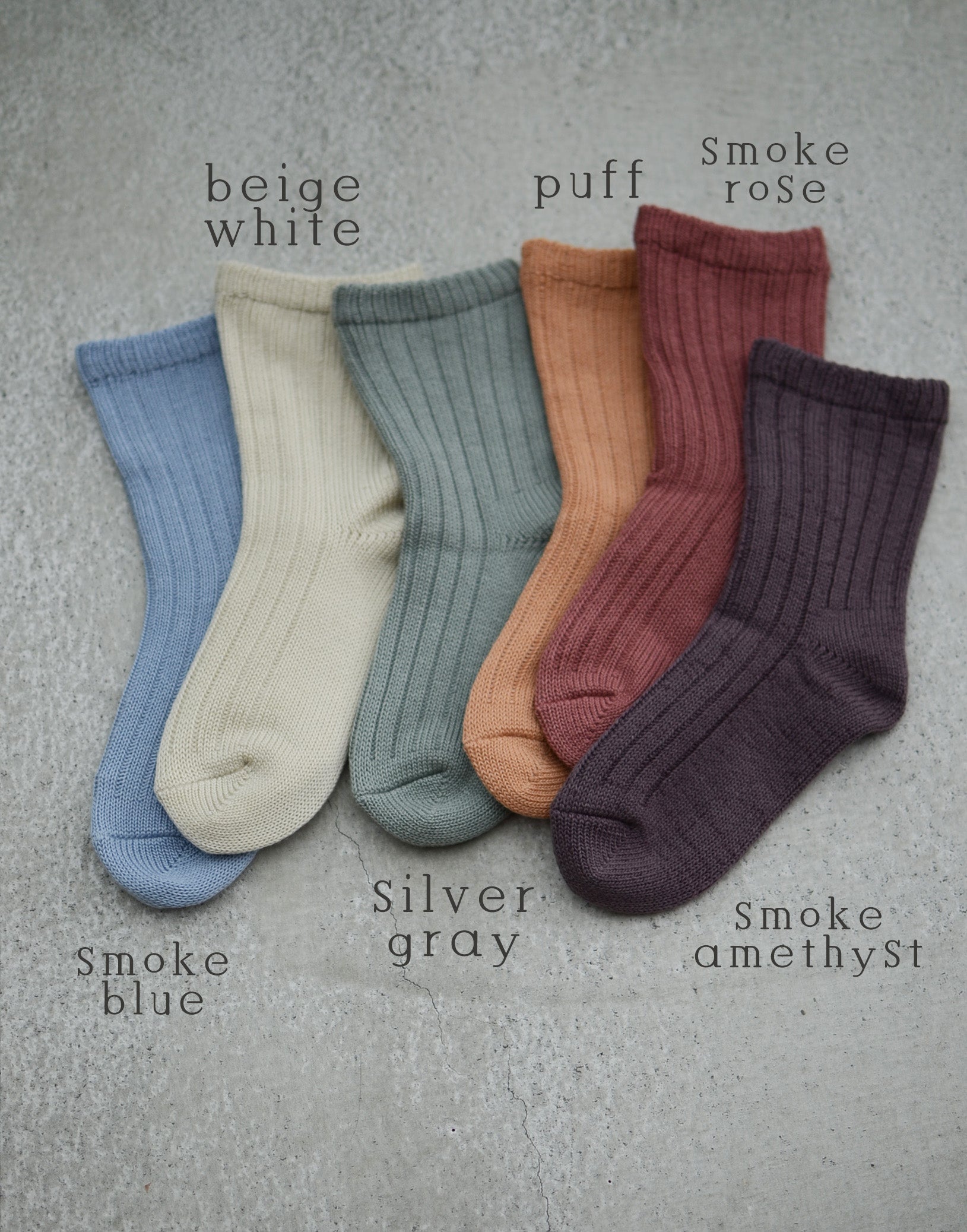 シルクとウールの二重ソックス(M) Plain15colors/単色シリーズ