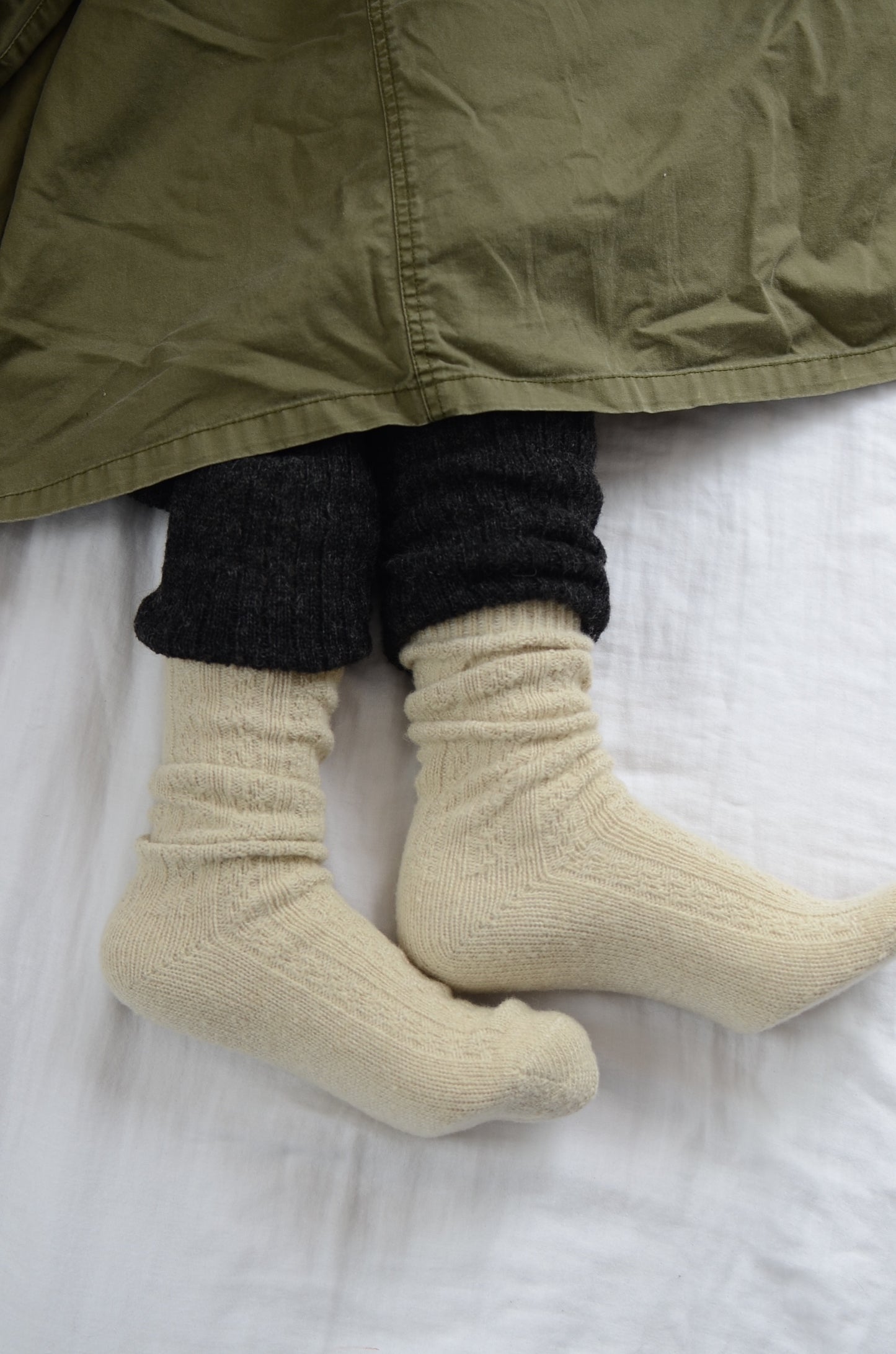 Natural wool socks(M) 日本製靴下