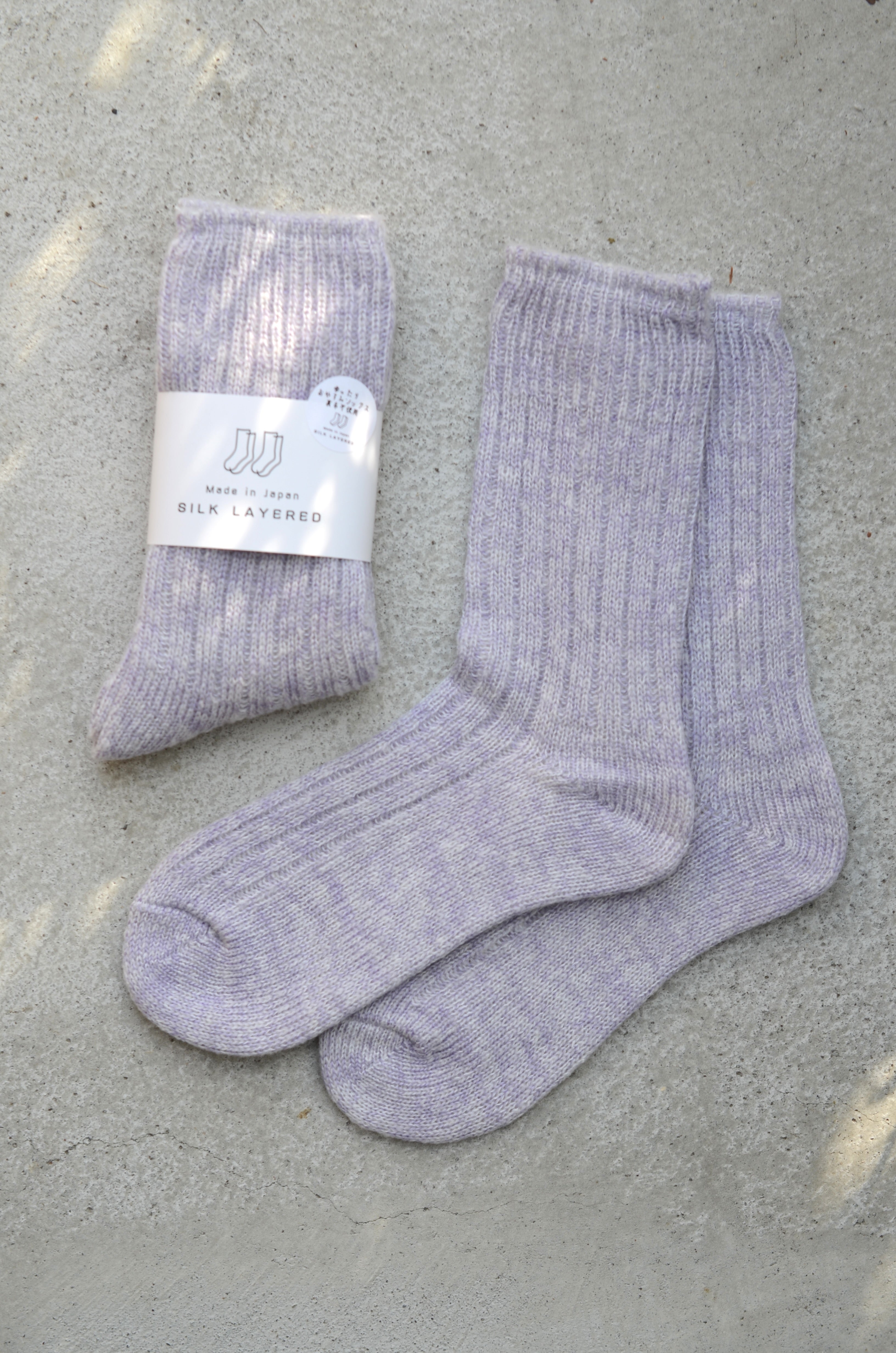 SILK LAYERED　おやすみソックス　シルク100%  綿100%　