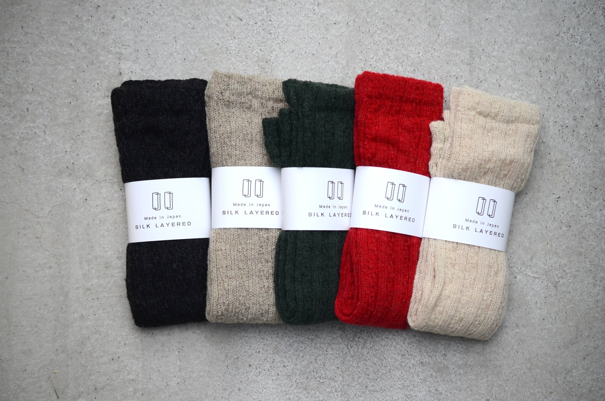 4111TA SILK LAYERED  シルク二重編みレッグウォーマー