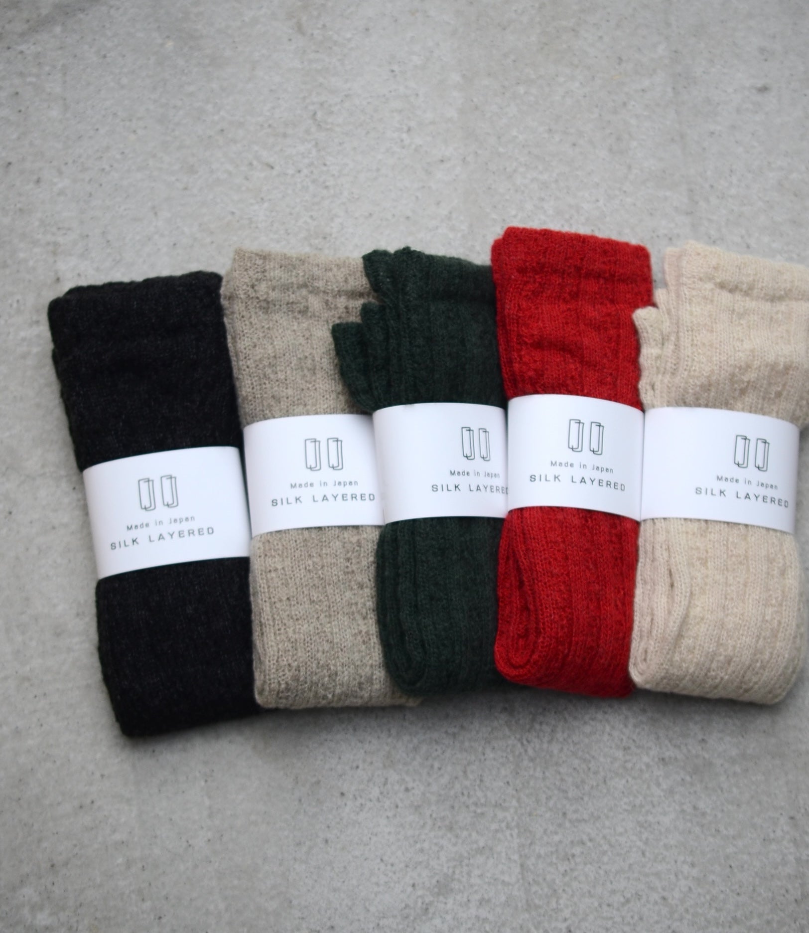 4111TA SILK LAYERED  シルク二重編みレッグウォーマー