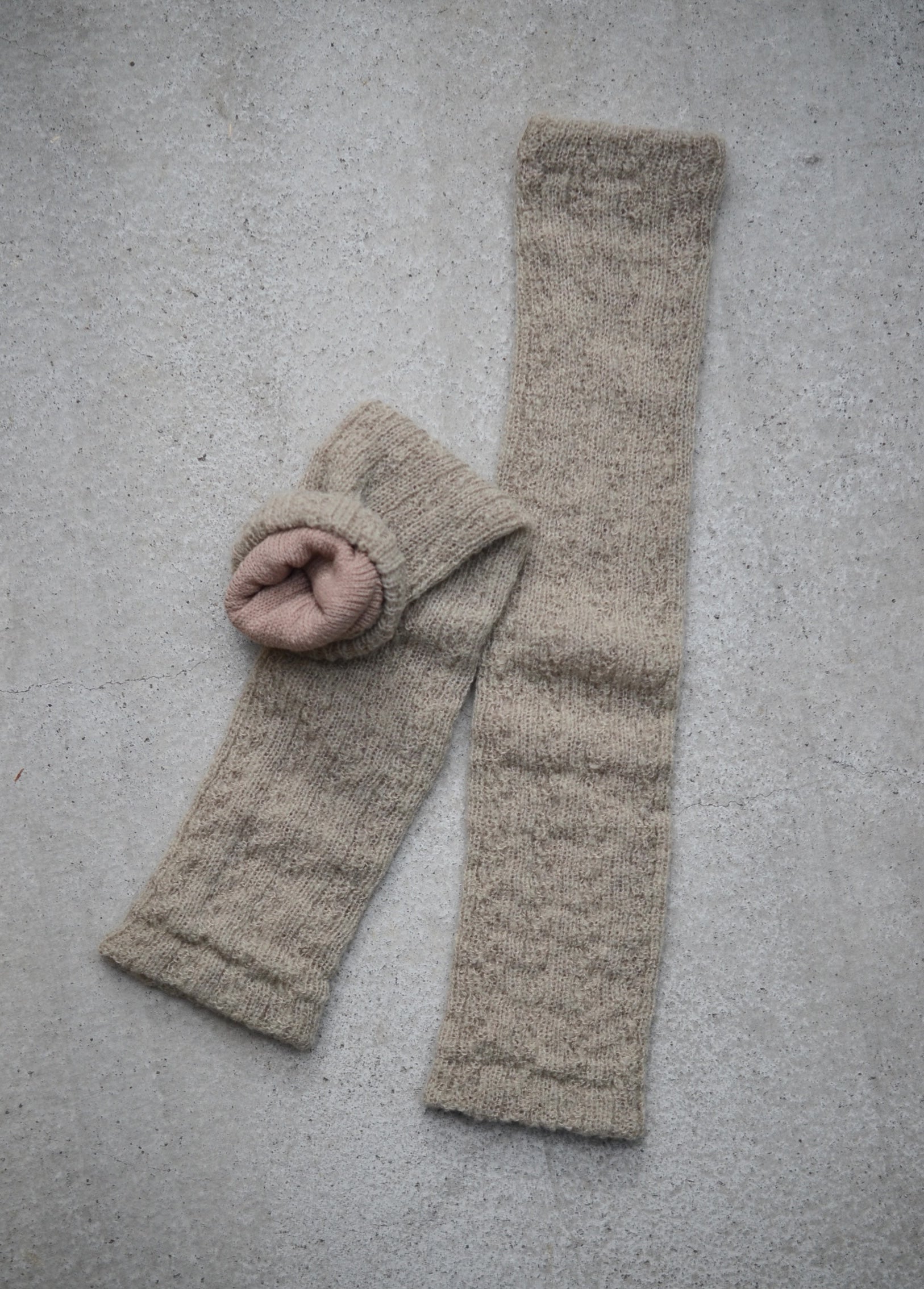 4111TA SILK LAYERED  シルク二重編みレッグウォーマー