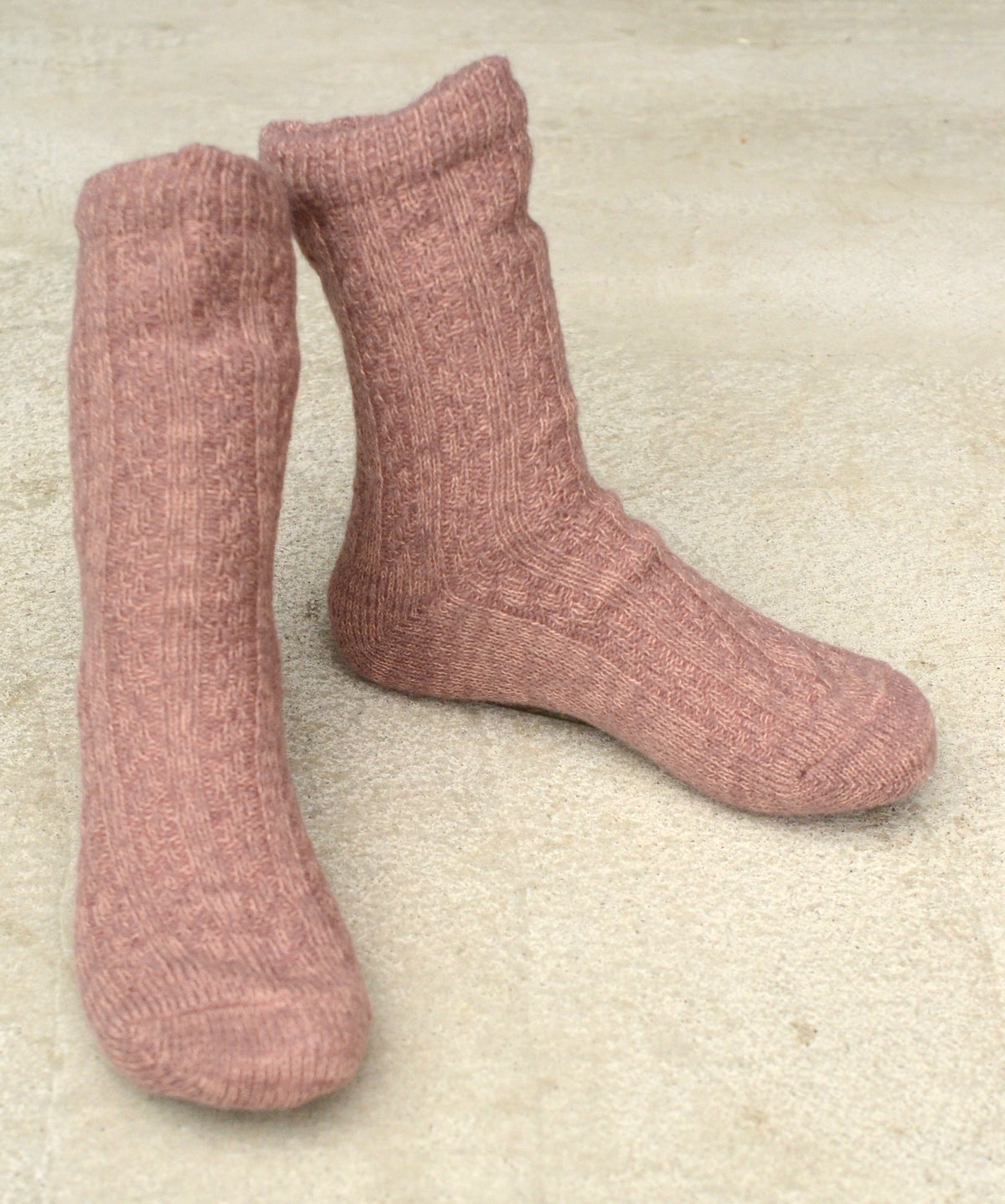 SILK LAYERED SOCKS（2111TA）モヘア調シルクとウール二重ソックス