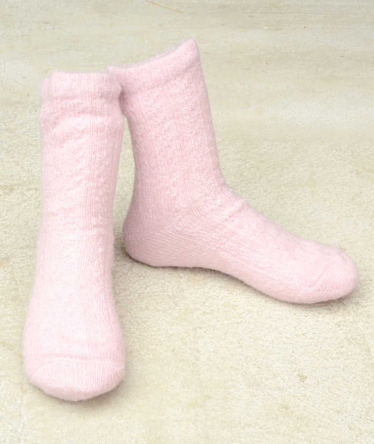 SILK LAYERED SOCKS（2111TA）モヘア調シルクとウール二重ソックス