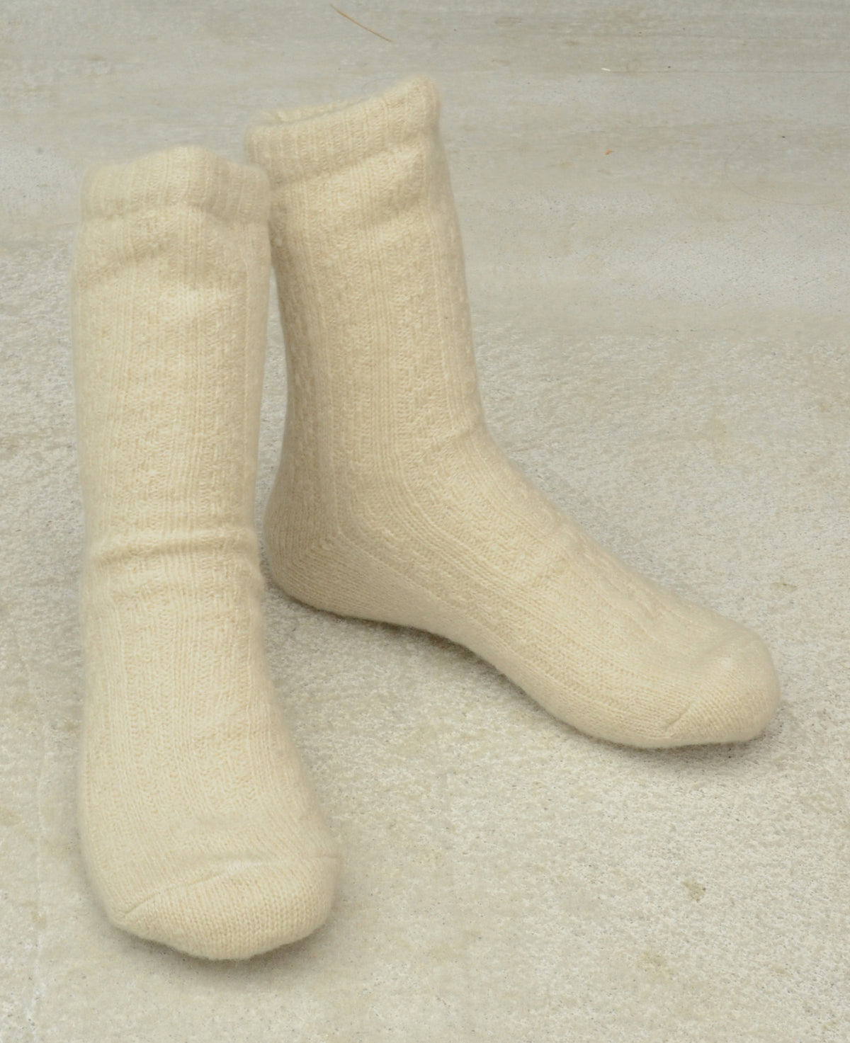 SILK LAYERED SOCKS（2111TA）モヘア調シルクとウール二重ソックス