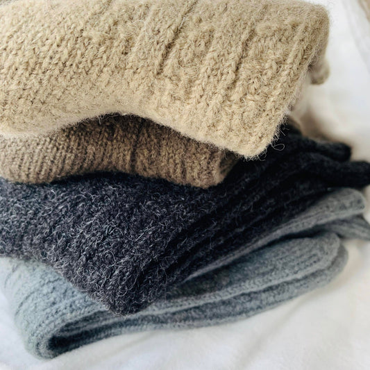 Natural wool socks (S) 